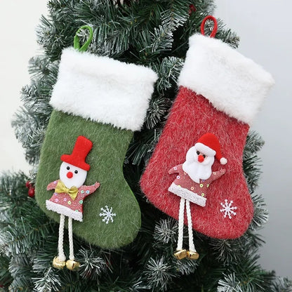 Classic Personalised 3D Decorate Christmas Stocking with Bells