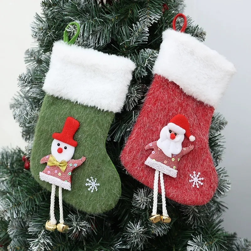 Classic Personalised 3D Decorate Christmas Stocking with Bells