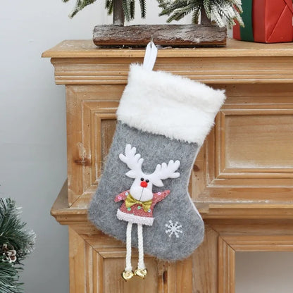Classic Personalised 3D Decorate Christmas Stocking with Bells