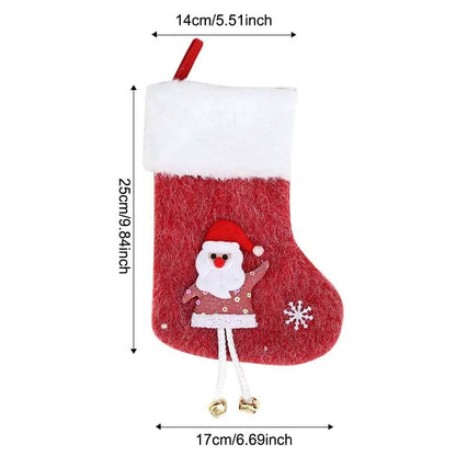 Classic Personalised 3D Decorate Christmas Stocking with Bells
