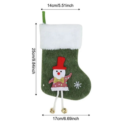 Classic Personalised 3D Decorate Christmas Stocking with Bells