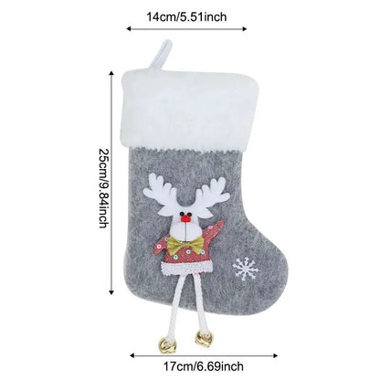 Classic Personalised 3D Decorate Christmas Stocking with Bells