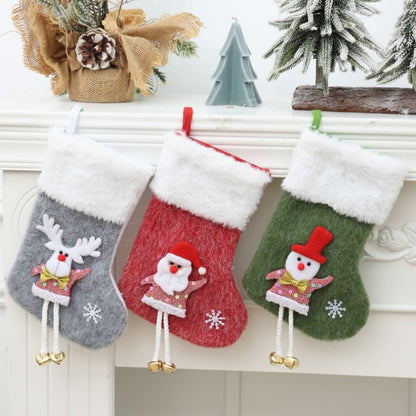 Classic Personalised 3D Decorate Christmas Stocking with Bells