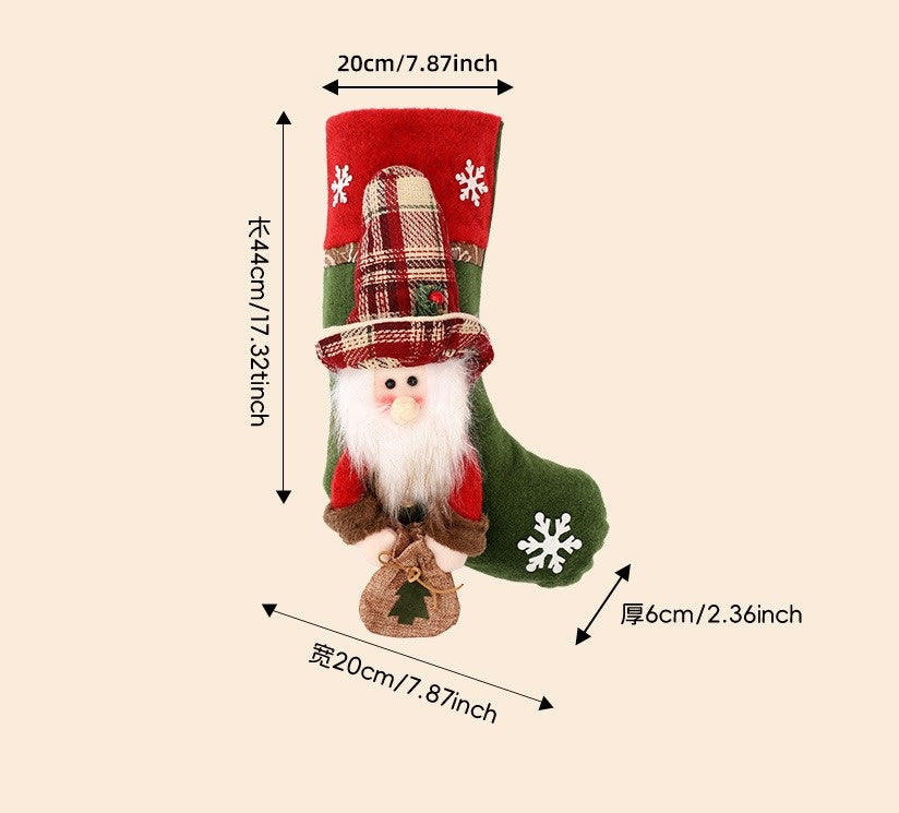Festive 3D Decorate Classic Personalised Big Xmas Christmas Stocking