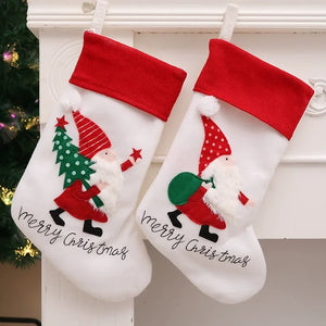 Festive Classic Personalised Flannel Christmas Stocking