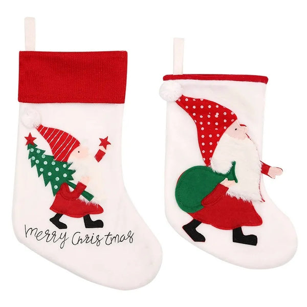 Festive Classic Personalised Flannel Christmas Stocking