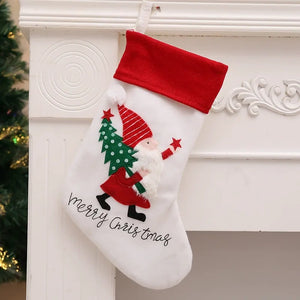 Festive Classic Personalised Flannel Christmas Stocking
