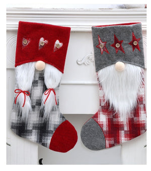 Classic Personalised 3D Decorate Christmas Stocking with Buttons
