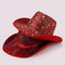 Red Printed Cowboy Christmas Hats