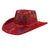 Red Printed Cowboy Christmas Hats