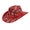 Red Printed Cowboy Christmas Hats