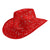 Red Printed Cowboy Christmas Hats