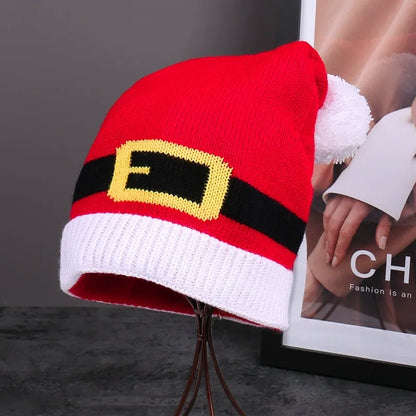 Knitted Pom Pom Elf Christmas Hats