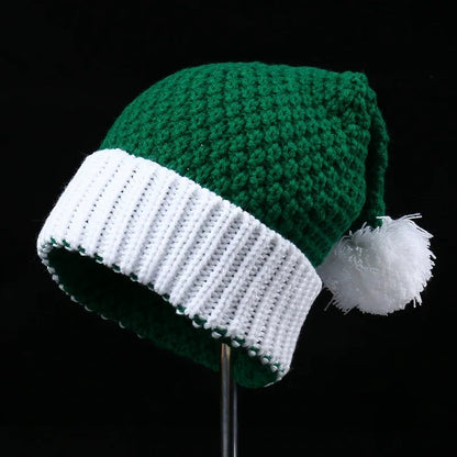 Knitted Pom Pom Elf Christmas Hats