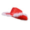 Santa Claus Star Printed Red Christmas Hats with Fur Trim