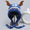 Heavyweight Snowflake Jacquard Knit Christmas Hat with 3D Antlers