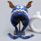 Heavyweight Snowflake Jacquard Knit Christmas Hat with 3D Antlers