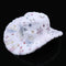 Plush Christmas Hat with Gold Feather and Snowflake Print