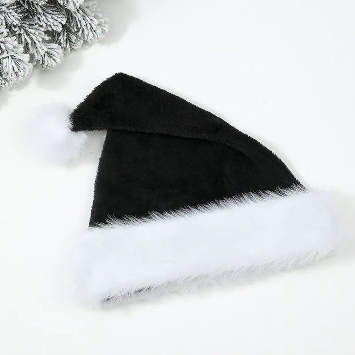 Thickened Red Christmas Hat Headwear with White Pom-poms