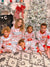 Red & Green Color-Block Family Christmas Pajamas Set with Holiday Print