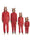 Red Print Christmas Pajamas Family Set with 3D Reindeer Hood