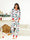 Crew Neck Christmas Pajama Matching Family Set With Christmas Tree Print