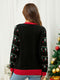Knitted Pullover Crewneck Rib Knit Christmas Sweater
