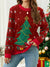 Knitted Pullover Crewneck Rib Knit Christmas Sweater