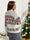 Knitted Pullover Crewneck Rib Knit Reindeer Jacquard Christmas Sweater