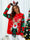 Knitted Pullover Crewneck Rib Knit Reindeer Jacquard Christmas Sweater With Scarf