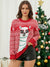 Knitted Pullover Crewneck Rib Knit Jacquard Christmas Sweater