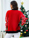 Knitted Pullover Crewneck Rib Knit Christmas Sweater