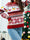 Pullover Crewneck Rib Knit Snowflake Color-Blocked Christmas Sweater