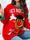 Crewneck Pullover Rib Knit Cartoon Jacquard Christmas Sweater