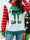 Knit Cartoon Jacquard Crewneck Pullover Rib Christmas Sweater