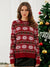 Snowflake Jacquard Crewneck Pullover Christmas Sweater