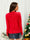 Red Thickened knit Crewneck Pullover Rib Christmas Sweater With Sequins