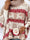 Reindeer Color-Block Pattern Bat-Sleeve Knitted Christmas Sweater
