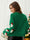 Santa Print Crew Neck Long Sleeve Loose Fit Pullover Christmas Sweater