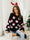 Santa Print Crew Neck Long Sleeve Loose Fit Pullover Christmas Sweater