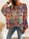 Women's Soft Crocheted Crew Neck Long Sleeves Christmas Sweater