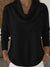 Women's Retro Soft Triangle Neck Solid Color Sweater