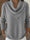 Women's Retro Soft Triangle Neck Solid Color Sweater