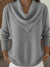 Women's Retro Soft Triangle Neck Solid Color Sweater