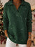 Polo Collar Shiny Loose Christmas Sweater