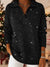 Polo Collar Shiny Loose Christmas Sweater