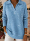 Polo Collar Shiny Loose Christmas Sweater