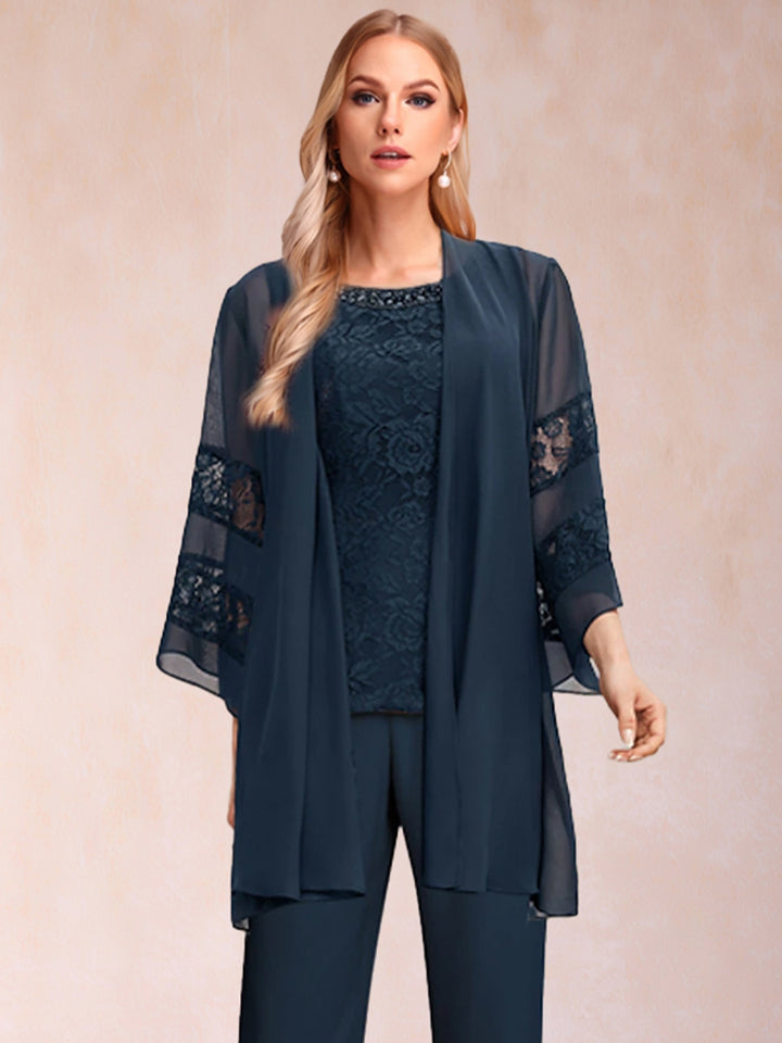 3/4 Sleeves Chiffon Mother&