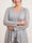 Chiffon Long Sleeves Asymmetrical Jacket With Sequins