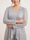 Chiffon Long Sleeves Asymmetrical Jacket With Sequins